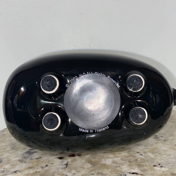 Vintage 2002 Harley Davidson High Shine Black Gold Road Hog Ceramic Piggy Bank - Picture 11 of 14